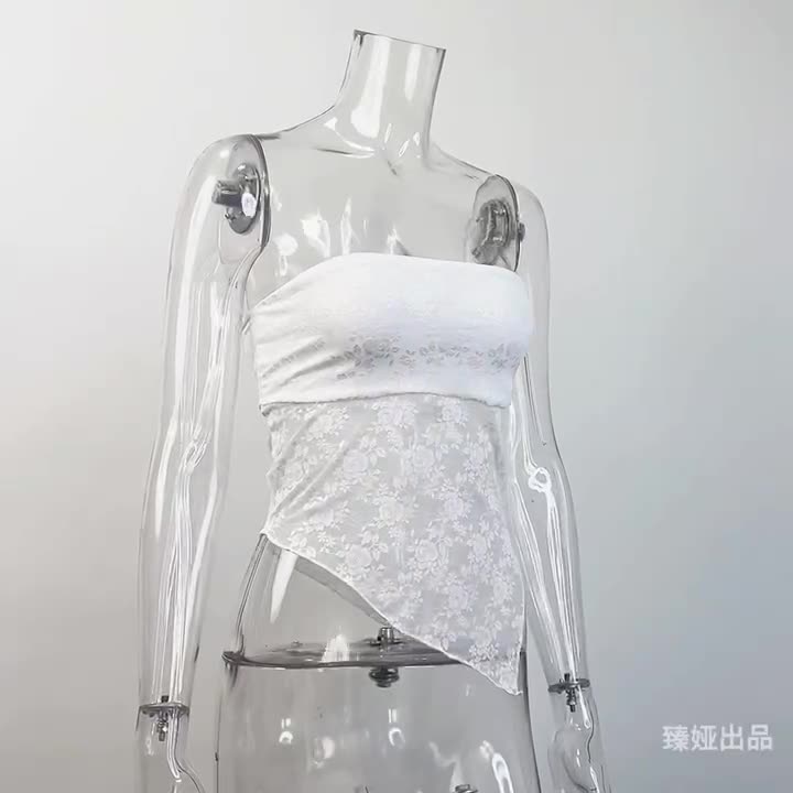 Off-Shoulder Lace Bandeau Women's T-Shirt